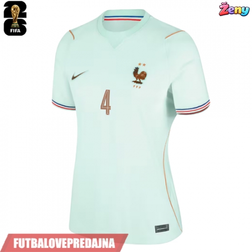 Lacne Ženy Futbalové dres Francúzsko Dayot Upamecano #4 MS 2026 Krátky Rukáv - Preč